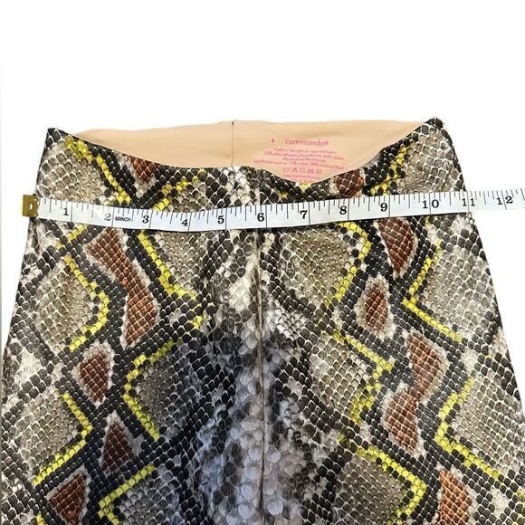 Commando High Rise Faux Leather Python Snakeskin Print Legging Size Small - Picture 8 of 11